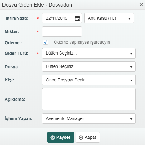 Hukuk Dosya Gideri