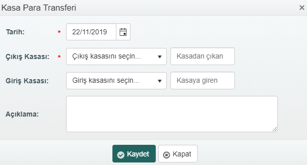 Hukuk Dosya Kasalar arası para transferi