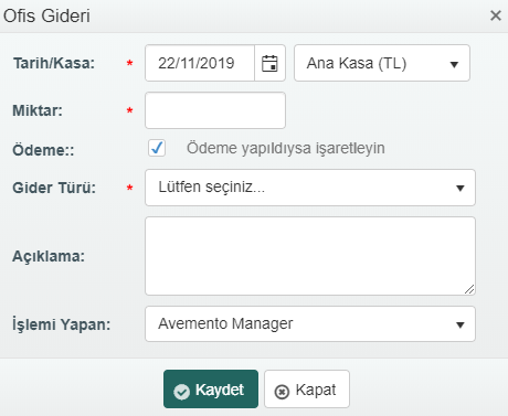 Hukuk Dosya Ofis Gideri