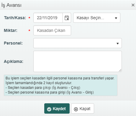 Hukuk Dosya İş Avansı